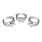 925 sterling silver open blank ring with bezel cup 8 mm, silver ring, base ring, sterling silver, bezel cup, Jewelry making - 1 piece
