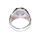 Statement moonstone ring 925 sterling silver size 7 1/2, Handmade ring, single copy, 925 sterling silver, Natural moonstone, gemstone