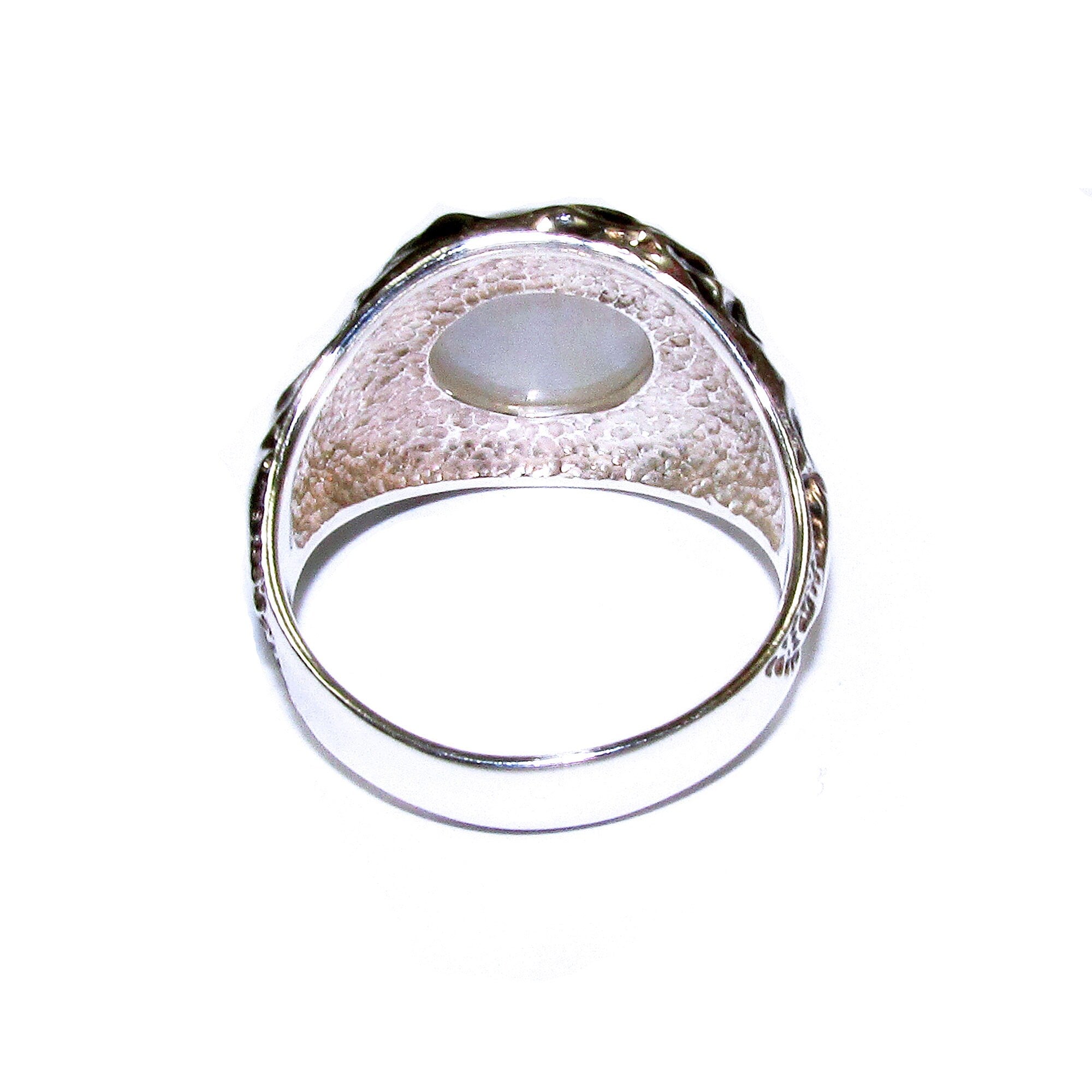 Statement moonstone ring 925 sterling silver size 7 1/2, Handmade ring, single copy, 925 sterling silver, Natural moonstone, gemstone