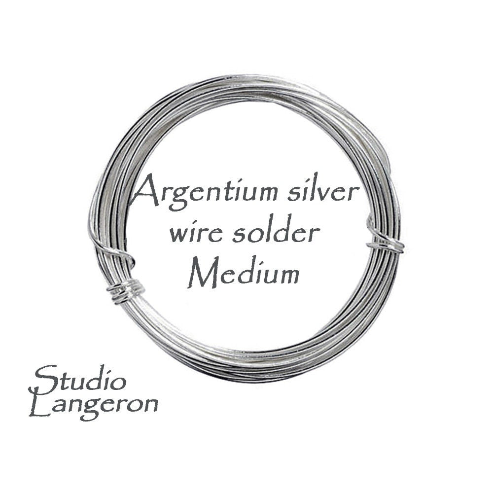 Medium solder argentium silver wire, solder argentium silver, wire silver, argentium solder, Jewelry making, Medium solder - 30 cm (1 Ft)