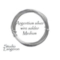 Medium solder argentium silver wire, solder argentium silver, wire silver, argentium solder, Jewelry making, Medium solder - 30 cm (1 Ft)