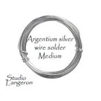 Medium solder argentium silver wire, solder argentium silver, wire silver, argentium solder, Jewelry making, Medium solder - 30 cm (1 Ft)