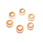 8 mm peach pearls half-drilled Cabochon, Natural Pearl, peach  pearls Gemstone, Round pearl, Jewelry making, ring, earrings - 1 piece