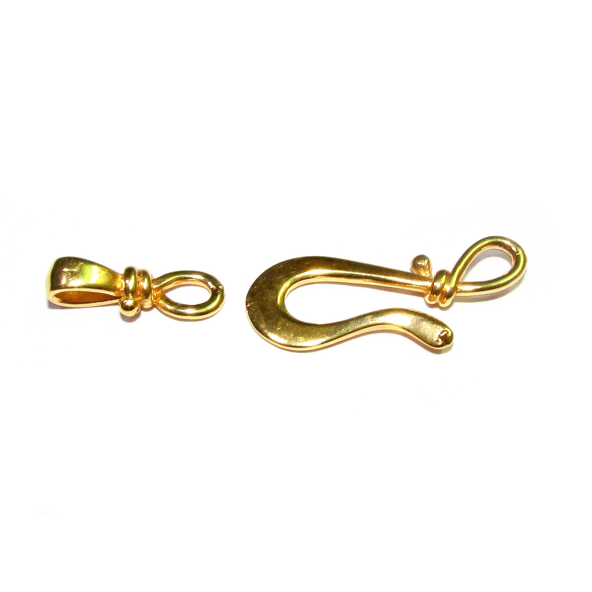 14K Yellow Gold filled Hook Eye Large Clasp, Gold Filled, Hook Eye clasp, Clasp findings, Jewelry making, Gold Filled clasp - 1 piece