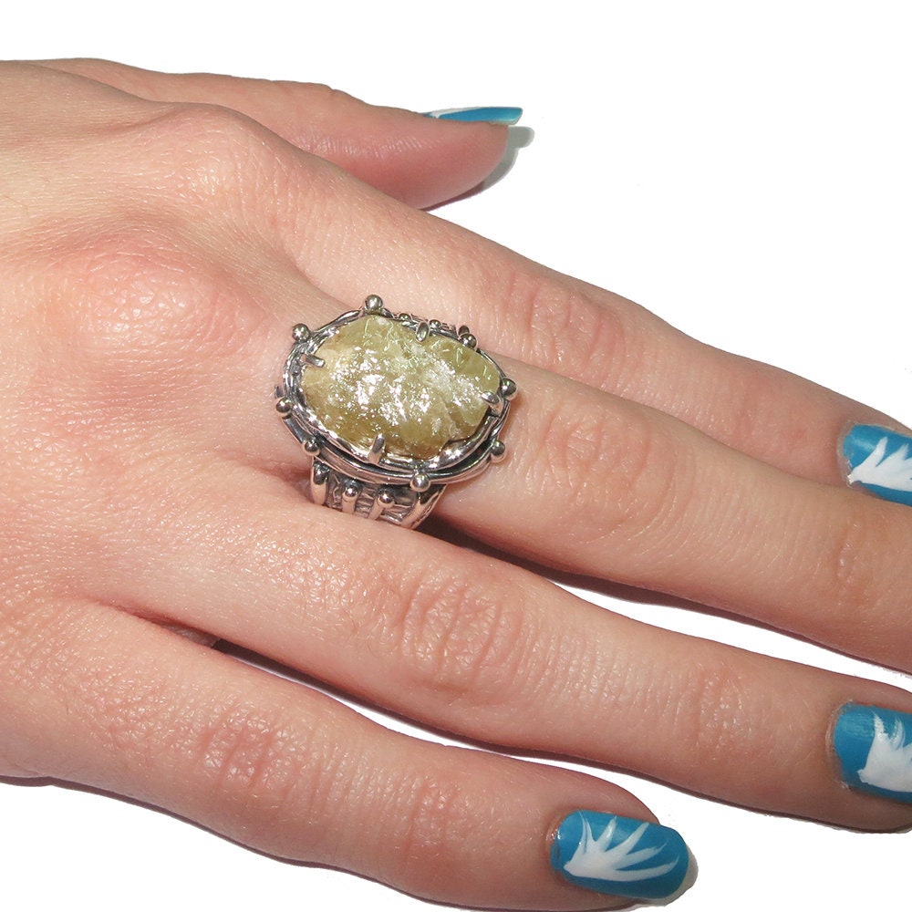 Natural Jade ring 925 sterling silver size 8 1/2, handmade ring, single copy, Natural Jade, silver ring, Jade gemstone, Statement ring