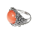 Statement moonstone ring 925 sterling silver size 8 1/2, Handmade ring, single copy, 925 sterling silver, Natural Gray moonstone, gemstone