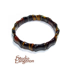 Natural Stone Tiger Eye Square Beads Bracelets, Faceted Rectangle Strand Bangle For Men, Women, Gemstone, Jewelry Gifts, Tiger Eye