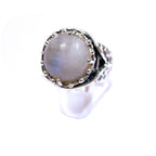 Statement moonstone ring 925 sterling silver size 7 1/2, Handmade ring, single copy, 925 sterling silver, Natural moonstone, gemstone