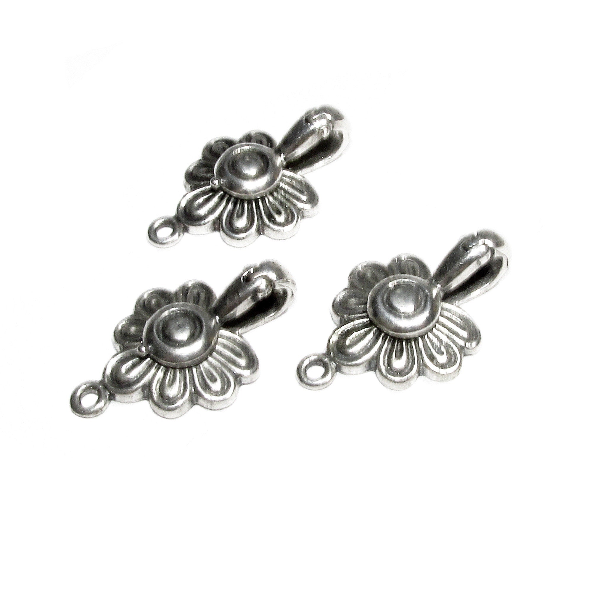 925 Sterling Silver Fold-Over Magnetic Clasp, Magnetic clasp, Clasp, Silver clasp, Round clasp, Sterling silver, Jewelry making - 1 piece