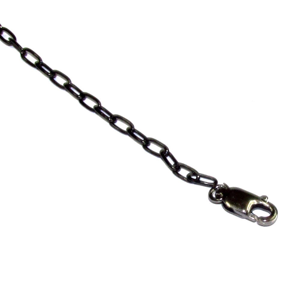 925 Sterling Silver Black Rhodium Plated Oval Lobster Clasp sizes 10 mm, Jewelry making, Lobster clasp, Black Rhodium, Silver 925 - 1 piece