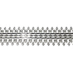 935 Argentium Silver Bezel wire, Gallery wire, Gallery ribbon, Gallery pattern, Argentium silver, Wire, Jewelry making - 4 inch (10 cm)