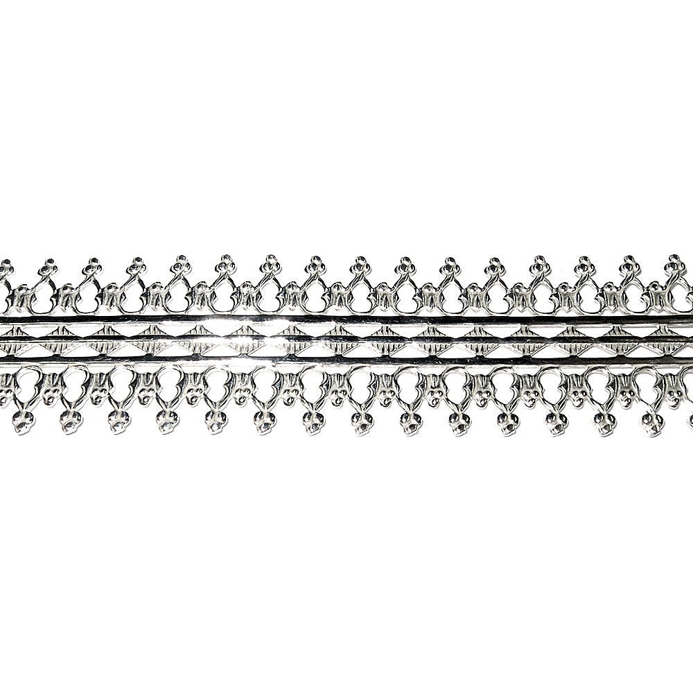 935 Argentium Silver Bezel wire, Gallery wire, Gallery ribbon, Gallery pattern, Argentium silver, Wire, Jewelry making - 4 inch (10 cm)