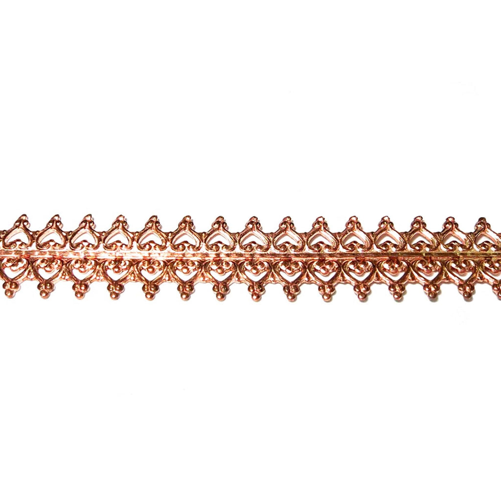 Natural Copper Bezel wire, Gallery wire, Gallery ribbon, Gallery pattern, Natural Copper, Jewelry making, Copper wire - 4 inch (10 cm)