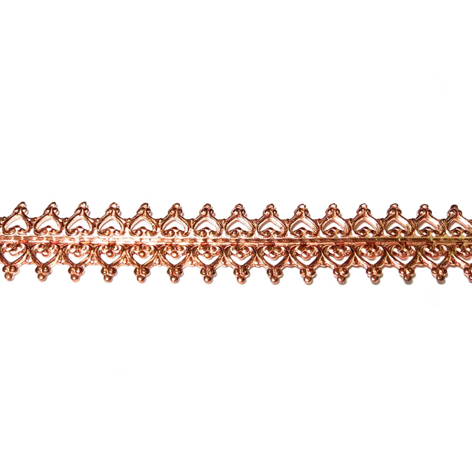Natural Copper Bezel wire, Gallery wire, Gallery ribbon, Gallery pattern, Natural Copper, Jewelry making, Copper wire - 4 inch (10 cm)