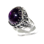 Statement amethyst ring 925 sterling silver size 7, Handmade ring, single copy, 925 sterling silver, Natural amethyst, silver ring, gemstone