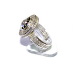 Statement White topaz ring 925 sterling silver size 7, Handmade ring, single copy, Sterling silver, Natural White topaz, White gemstone