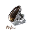 Statement Rauch topaz ring 925 sterling silver size 7 1/2, handmade ring, single copy, unique design, Rauch topaz, silver ring, gemstone