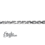 1.8 mm Sterling Silver Diamond Cut Drawn Oval Cable Chain, shiny chain, silver chain, sterling silver chain, Jewelry making - 1 Ft (30 cm)