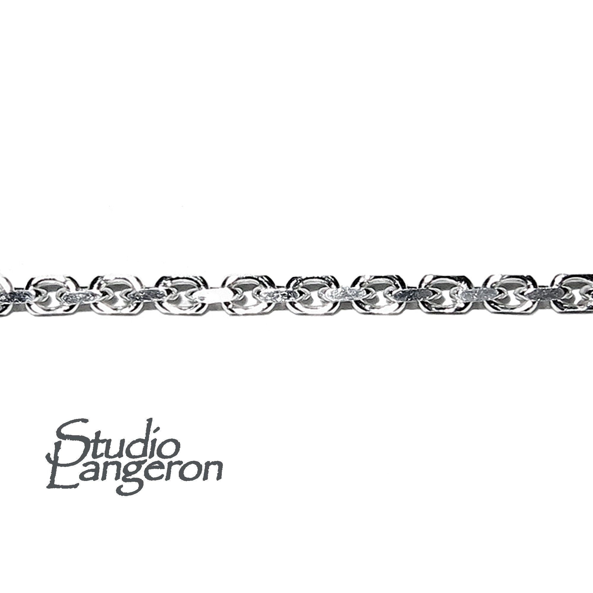 1.8 mm Sterling Silver Diamond Cut Drawn Oval Cable Chain, shiny chain, silver chain, sterling silver chain, Jewelry making - 1 Ft (30 cm)