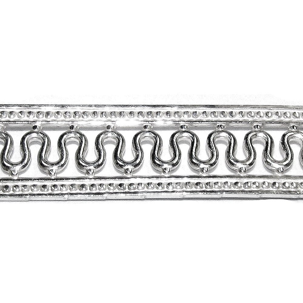 935 Argentium Silver Bezel wire, Gallery wire, Gallery ribbon, Gallery pattern, Jewelry making, Setting, Silver wire - 4 inch (10 cm)