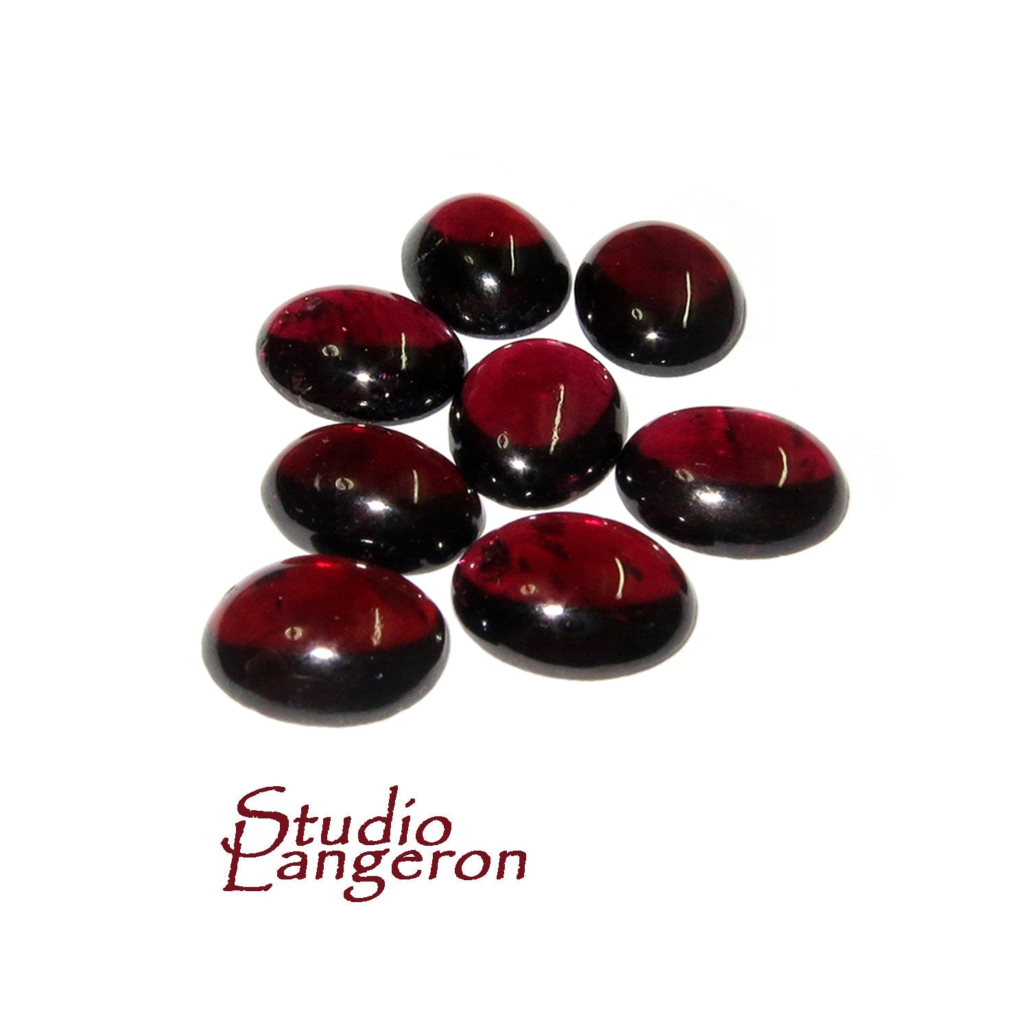 8x10 mm Garnet Oval Cabochon Natural Gemstone Calibrated Size, Garnet Gemstone, Natural gemstone, Garnet cabochon, Jewelry making - 1 piece