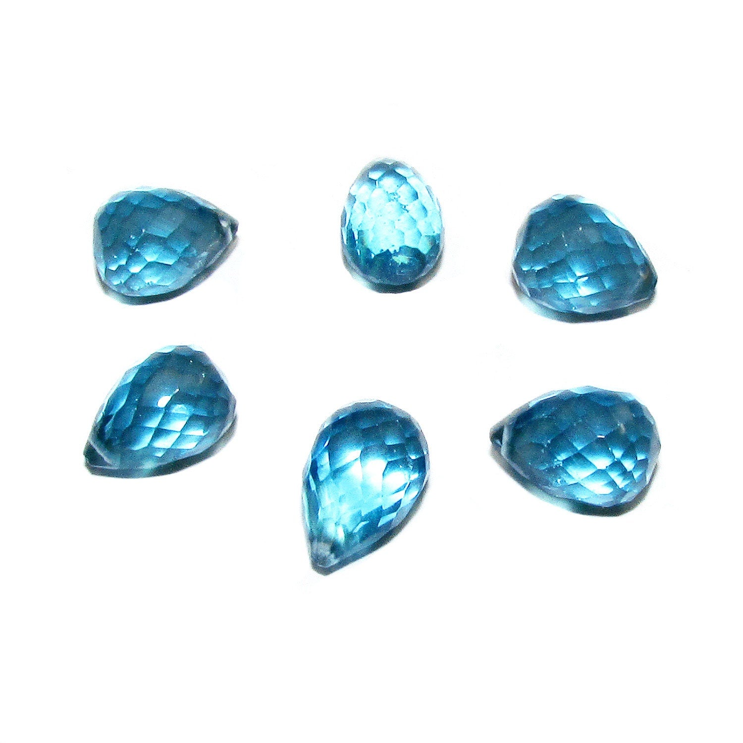 Natural Blue topaz Teardrop faceted Beads size 10x8 mm, Blue topaz Gemstone, Jewelry making, Natural Gemstone Teardrop beads - 1 piece