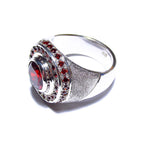 Statement garnet ring 925 sterling silver size 6, Handmade ring, single copy, 925 Silver ring, garnet , silver ring, gemstone, garnet ring