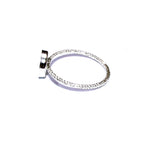 925 sterling silver blank ring with bezel cup 8 mm size 4, 5, 6, 7, 8, 9, 10, 11, bezel cup, base ring, Jewelry making, Setting - 1 piece