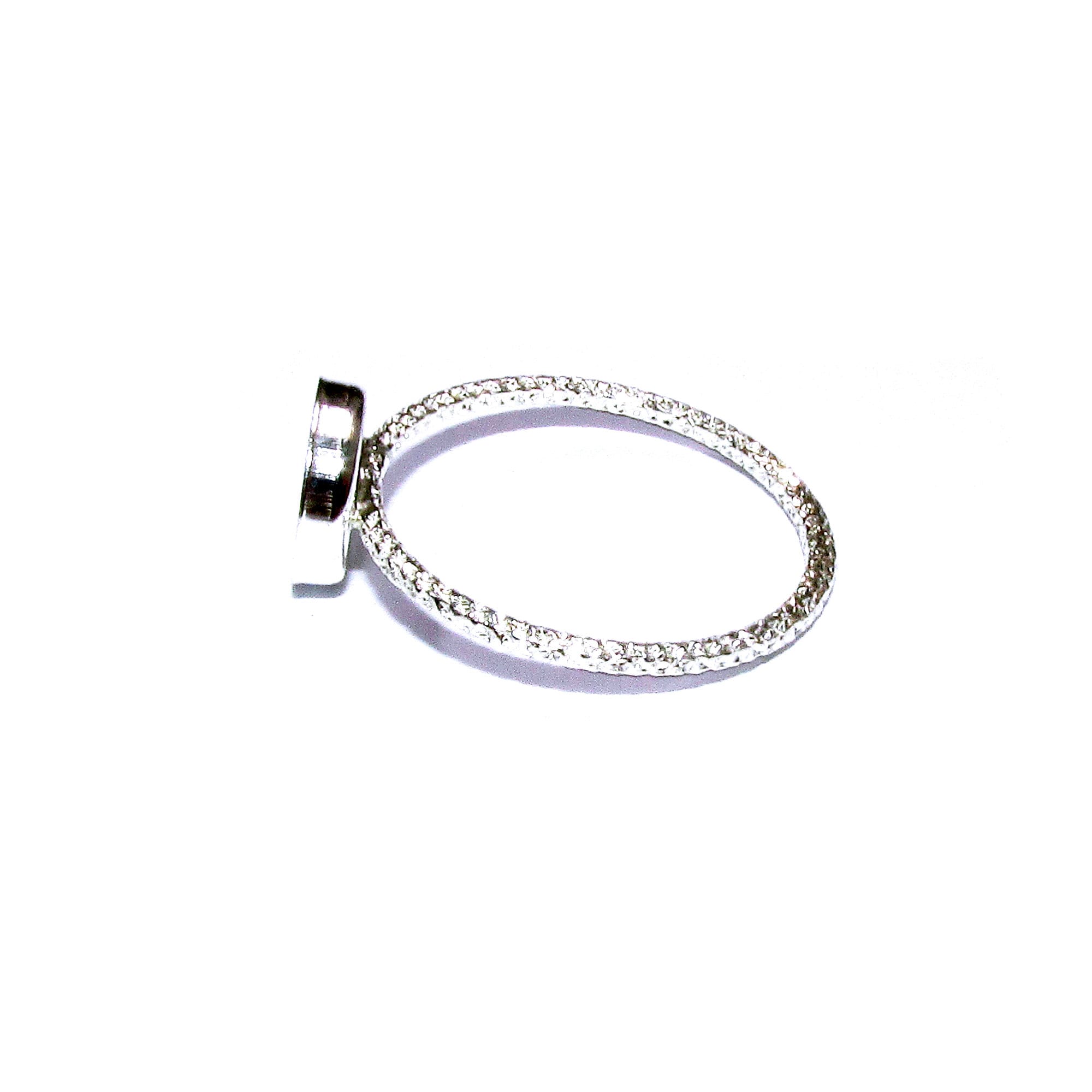 925 sterling silver blank ring with bezel cup 8 mm size 4, 5, 6, 7, 8, 9, 10, 11, bezel cup, base ring, Jewelry making, Setting - 1 piece