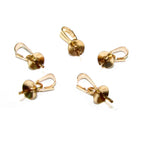 14K yellow gold filled snap-on bail and bead cap 4 mm, Jewelry making, Bail snap-on gold filled, Bail findings, Gold filled - 1 piece