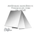 925 Sterling silver sheets Thickness 0.3 - 1.5 mm size 5x10, 10x10 cm, 925 Sterling silver, Jewelry making, 925 Silver Sheets - 1 piece
