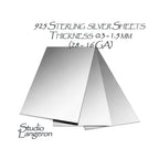 925 Sterling silver sheets Thickness 0.3 - 1.5 mm size 5x10, 10x10 cm, 925 Sterling silver, Jewelry making, 925 Silver Sheets - 1 piece