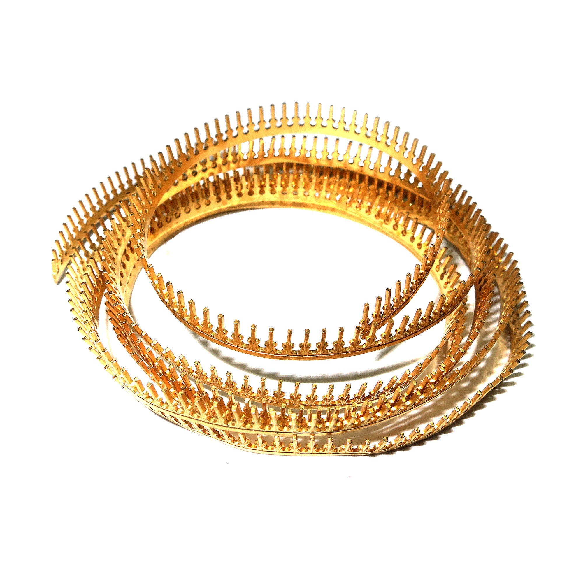 Natural Brass Gallery wire, Brass wire, Gallery pattern, Gallery ribbon, Wire, Jewelry making, Brass findings, Setting - 4 inch (10 cm)