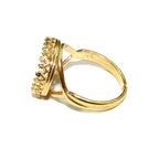 14K Yellow gold filled open blank ring with bezel cup 14 mm, base ring, Setting, bezel cup, jewelry making, ring gold filled - 1 piece