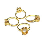 14K Yellow gold filled open blank ring with bezel cup 8x10 mm, base ring, Setting, bezel cup, jewelry making, ring gold filled - 1 piece