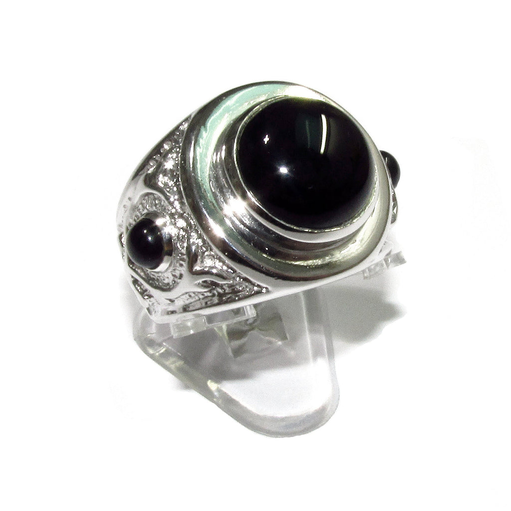 Black onyx ring 925 sterling silver size 9 1/2, Handmade ring, single copy, 925 sterling silver, Black onyx, silver ring, gemstone - 1 piece
