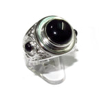 Black onyx ring 925 sterling silver size 9 1/2, Handmade ring, single copy, 925 sterling silver, Black onyx, silver ring, gemstone - 1 piece