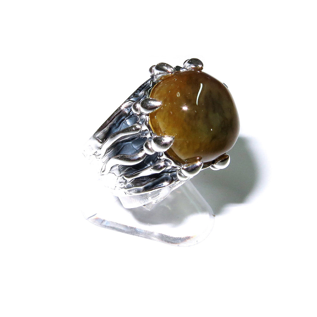 Natural Jade ring 925 sterling silver size 6 1/2, handmade ring, single copy, Natural Jade, silver ring, Jade gemstone, Statement ring
