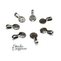 925 Sterling silver large Glue-on Flat Pad Pendant Bails, Jewelry making, Bail silver, Bail finding, Glue-on bail, Silver Bail - 1 piece