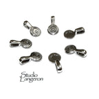 925 Sterling silver large Glue-on Flat Pad Pendant Bails, Jewelry making, Bail silver, Bail finding, Glue-on bail, Silver Bail - 1 piece