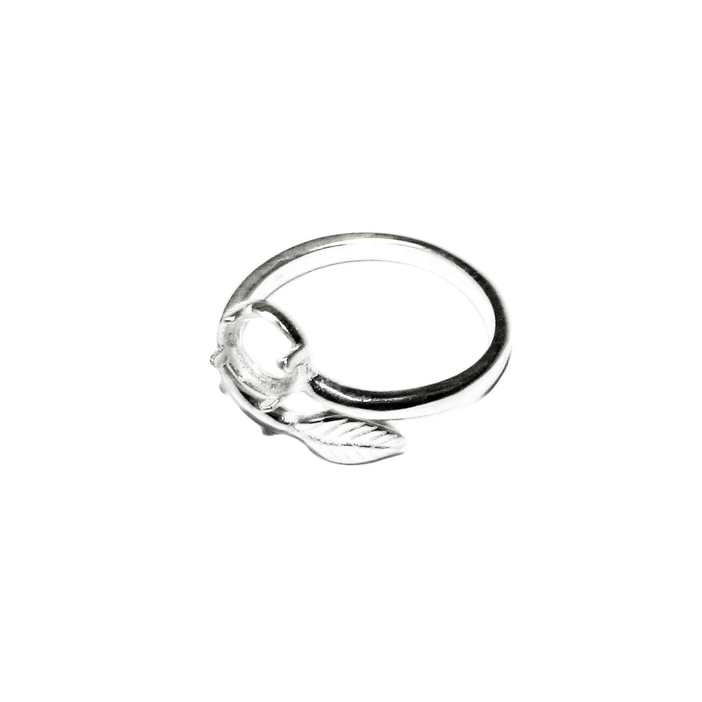 925 sterling silver open blank ring with bezel cup 6 mm, silver ring, base ring, Jewelry making, ring mounting, sterling silver - 1 piece
