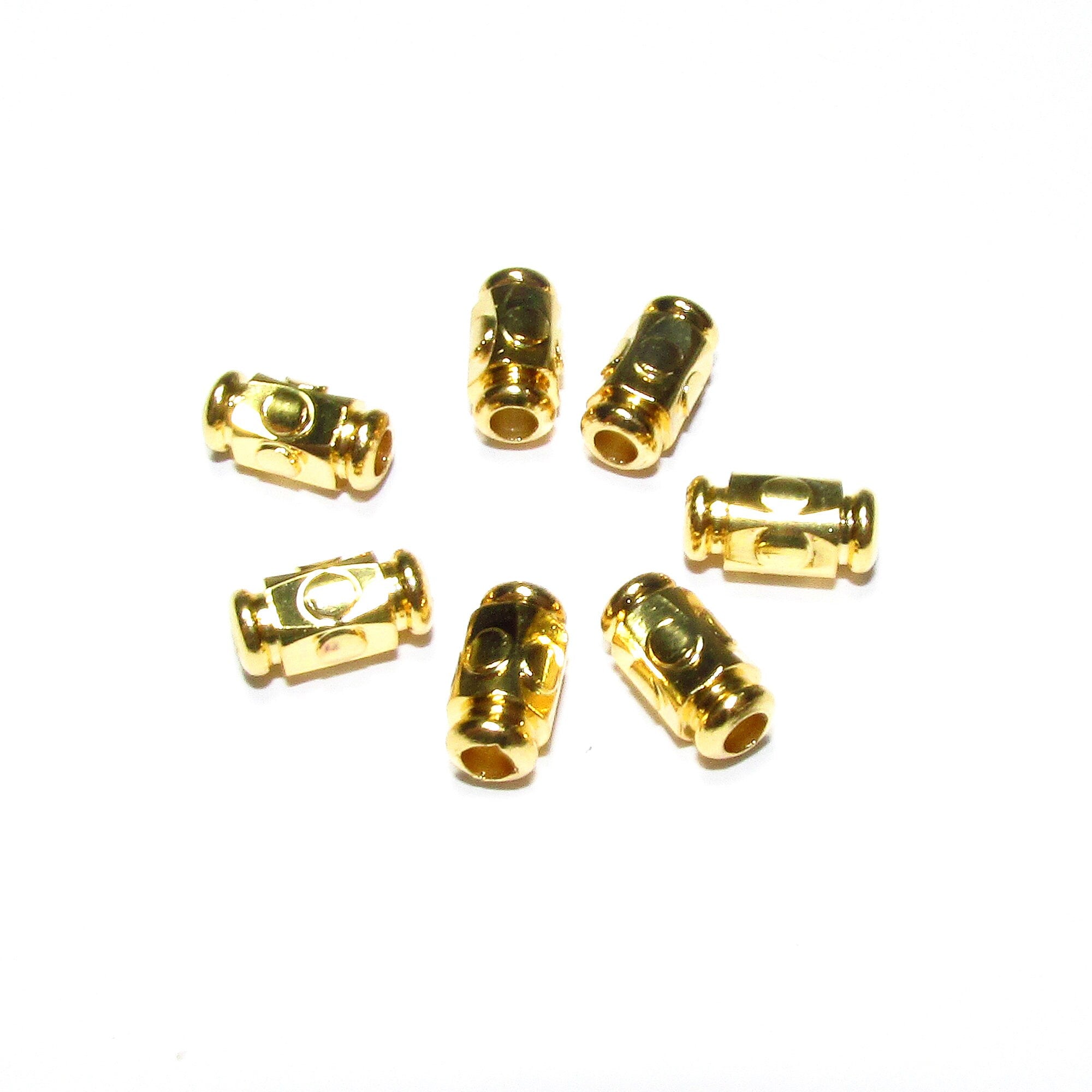 14K yellow gold filled oval Tube Spacer Beads size 4x8mm, Oval Beads, Gold filled beads, Jewelry making, Tube Spacer Beads - 1 piece