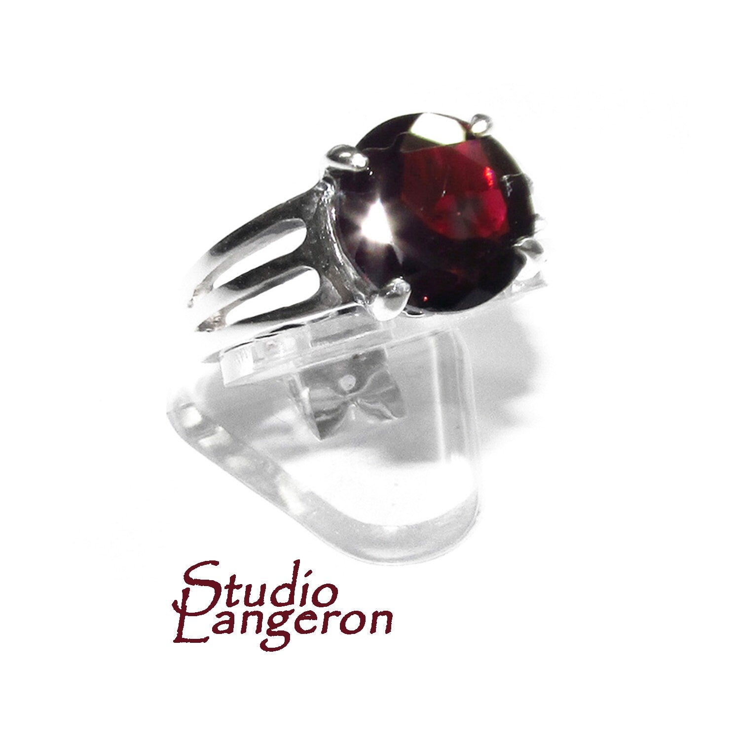 Statement Garnet ring 925 sterling silver size 7, Handmade ring, single copy, sterling silver, Garnet ring,  silver ring, red gemstone
