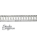 935 Argentium Silver Bezel wire, Gallery wire, Gallery ribbon, Gallery pattern, Jewelry making, Setting, Silver wire - 4 inch (10 cm)