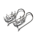 925 sterling silver blank earrings with bezel cup size 8 - 18mm, model 1231, Jewelry making, Setting, base earrings - 1 pair (2 pieсes)