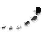 925 Sterling Silver Pinch End Caps, Jewelry making, flat end cap, Cord end caps, size 4.0, 4.5, 7.0, 8.0, 9.5, 14.0 mm - 1 pair (2 piece)