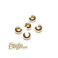 14K Solid gold Crimp Bead Covers size 3, 4.8mm, Solid Gold crimp beads, Jewelry making, Gold findings, Solid Gold beads cover - 1 piece