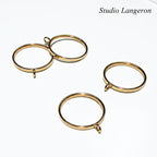 14K Yellow gold filled blank ring with loop size 4, 5, 6, 7, 8, base ring, Gold filled, ring, ring with loop, 14K gold filled - 1 piece