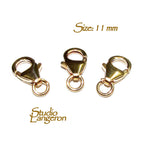 5 pcs/Pkg 14K Gold Filled Lobster Clasp size 11 mm, Trigger clasps, Clasps, Clasp gold filled, Jewelry making, Gold filled, Findings