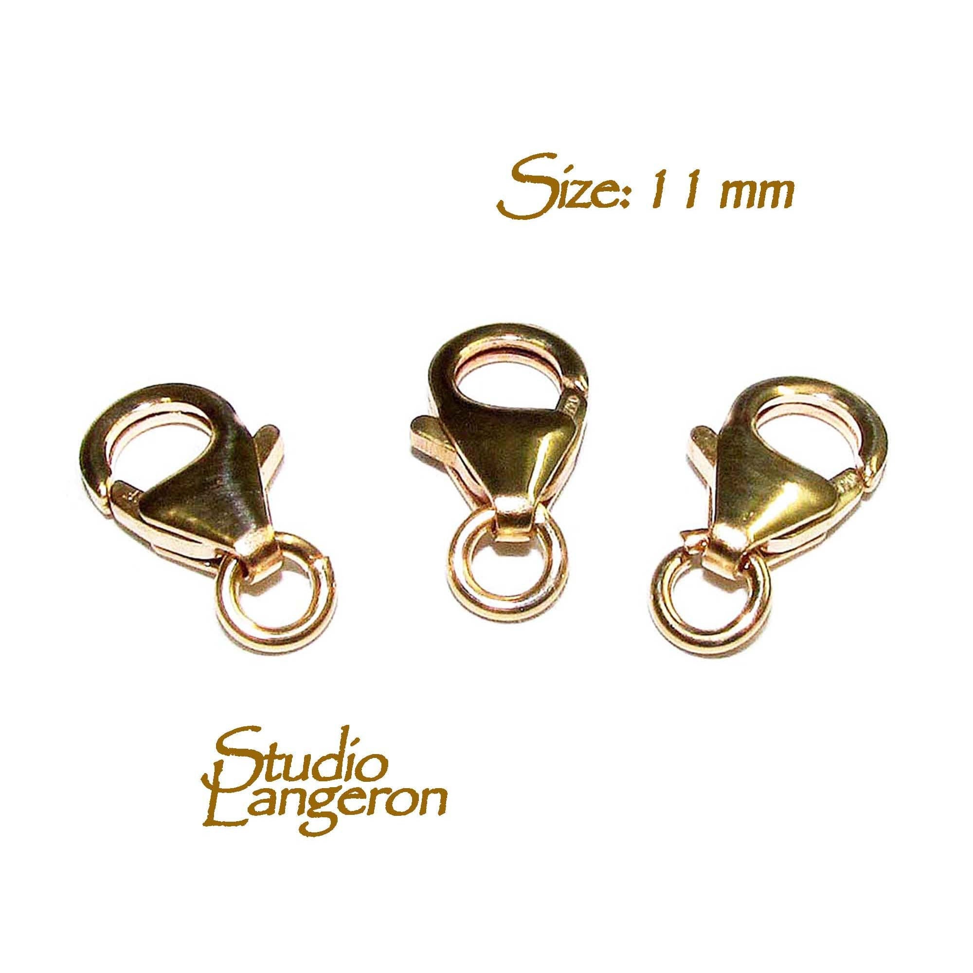 5 pcs/Pkg 14K Gold Filled Lobster Clasp size 11 mm, Trigger clasps, Clasps, Clasp gold filled, Jewelry making, Gold filled, Findings
